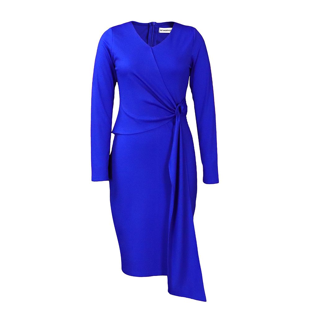 Long Strap V-neck Women Midi Dress High Waist Slim Fit Vestidos New Office Lady Spring Pencil Dresses