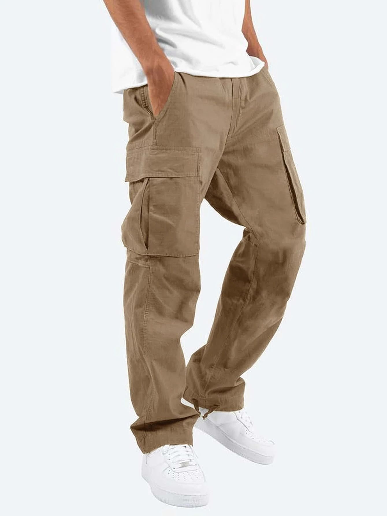 wholesale cargo pants outdoor hiking cotton cargo pants men streetwear casual straight multi pocket cargo Men's pants   Jeans