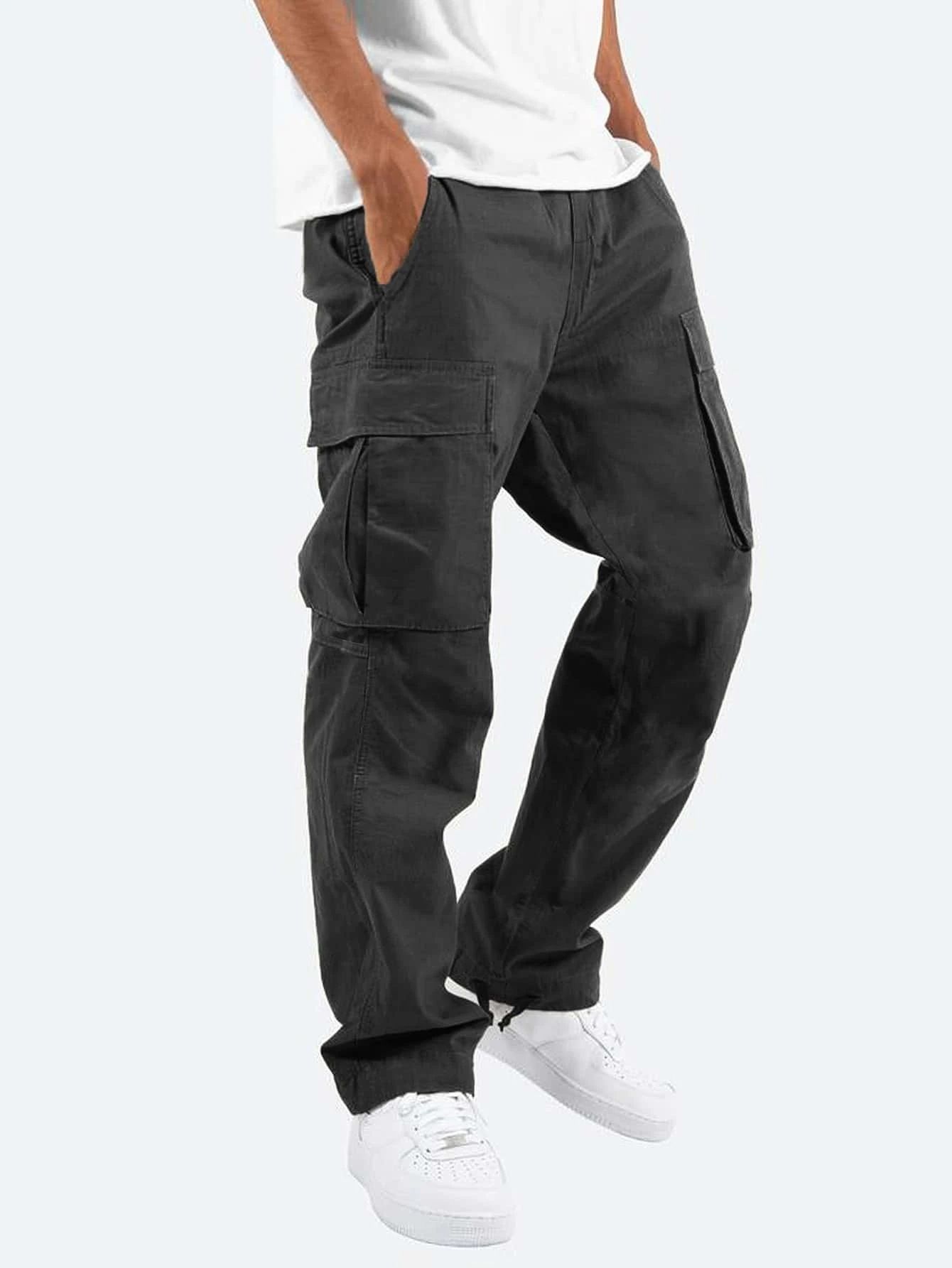 wholesale cargo pants outdoor hiking cotton cargo pants men streetwear casual straight multi pocket cargo Men's pants   Jeans