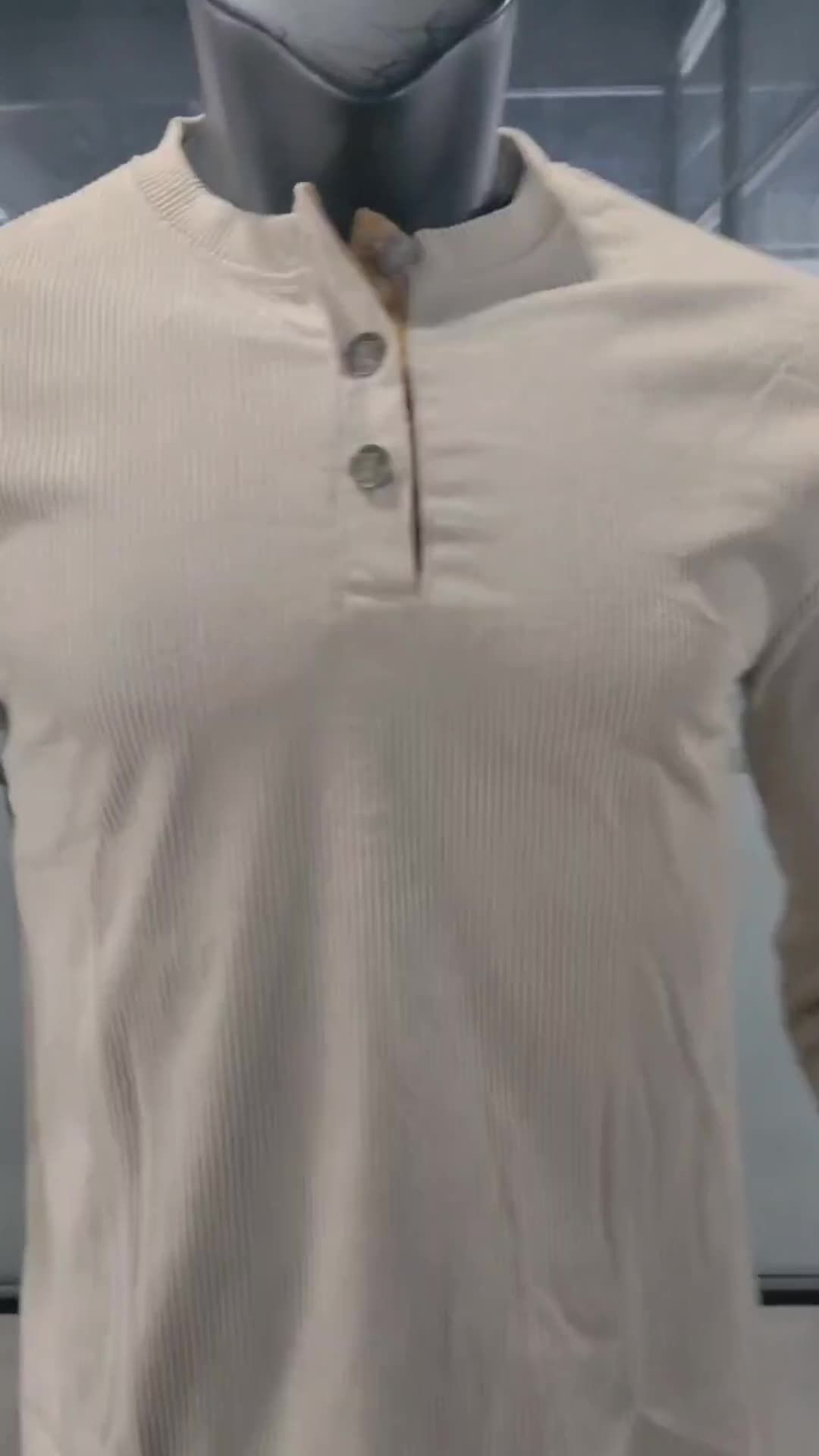 T-Shirt Men Spring Cotton T Shirt Men Solid Tshirt Mandarin Collar Long Sleeve Top Men Brand Slim Fit Tee Shirts T-Shirts