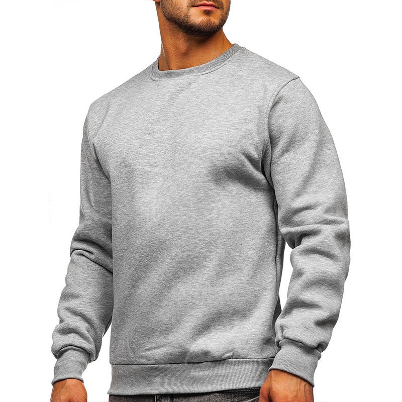 Men's Hoodies Crewneck Long Sleeve Basic Pullover Shirts Men's Hoodies & Sweatshirts Textured Solid Casual Tops Sweatshirt  T-Shirts