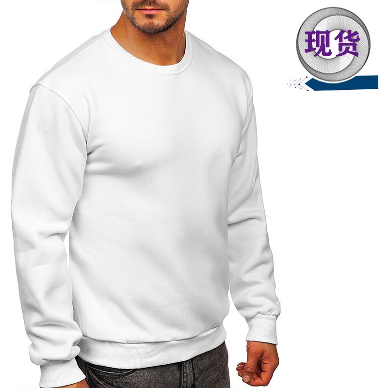 Men's Hoodies Crewneck Long Sleeve Basic Pullover Shirts Men's Hoodies & Sweatshirts Textured Solid Casual Tops Sweatshirt  T-Shirts