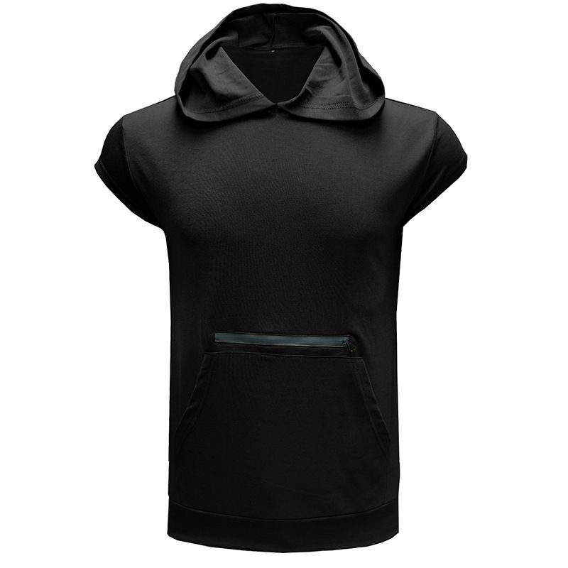 Sweatshirt Custom  olyester Breathable Fitness Sleeveless Workout Sweatshirt GYM Clothing Hooded Sport T Shirt