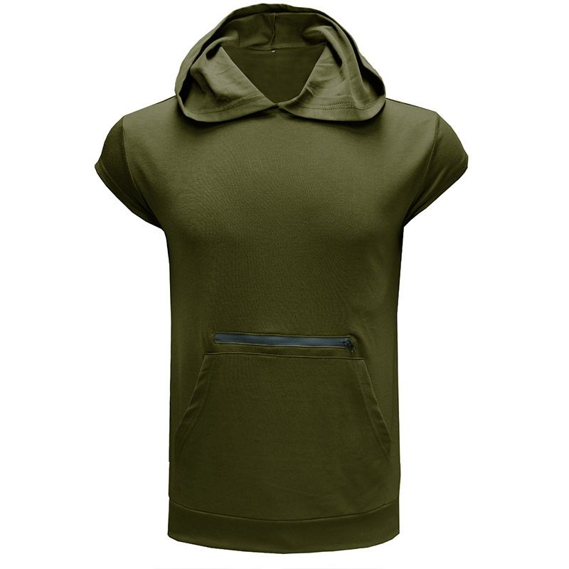 Sweatshirt Custom  olyester Breathable Fitness Sleeveless Workout Sweatshirt GYM Clothing Hooded Sport T Shirt