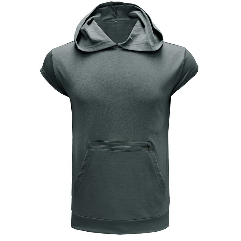 Sweatshirt Custom  olyester Breathable Fitness Sleeveless Workout Sweatshirt GYM Clothing Hooded Sport T Shirt