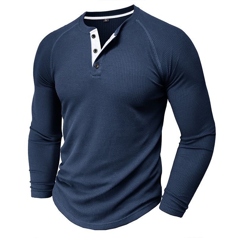 quality plain blank with stand collar men button up shirt polo shirts long sleeves men's cotton shirt T-Shirts