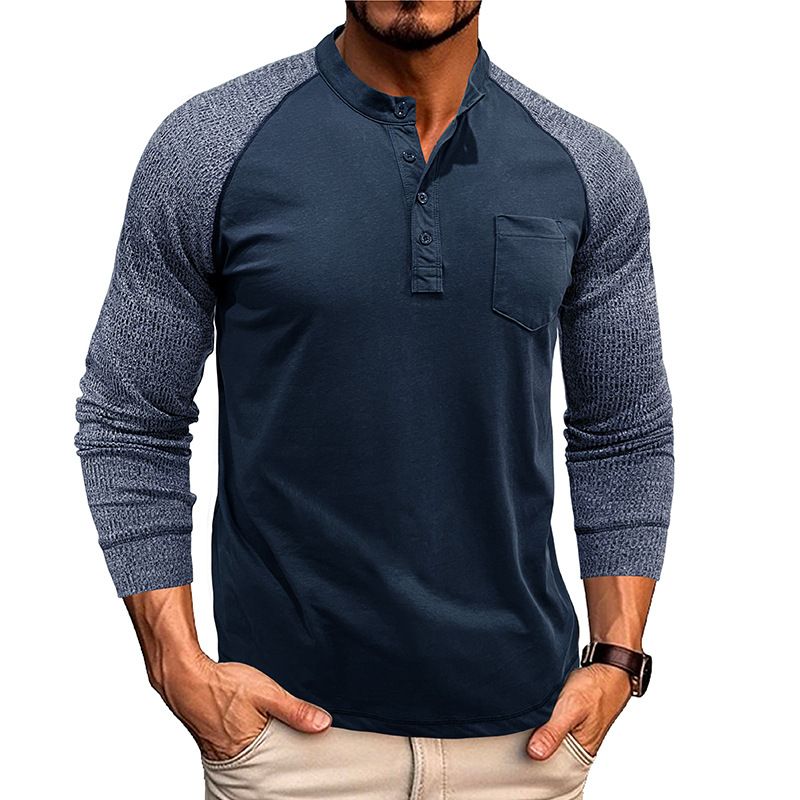 2 Flame Resistant Two tone Henley Shirts Knit top Sweatshirt for Welders, Ironworkers & oil workers T-Shirts