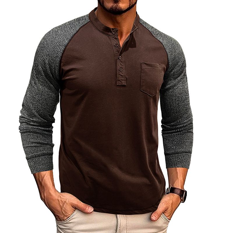 2 Flame Resistant Two tone Henley Shirts Knit top Sweatshirt for Welders, Ironworkers & oil workers T-Shirts
