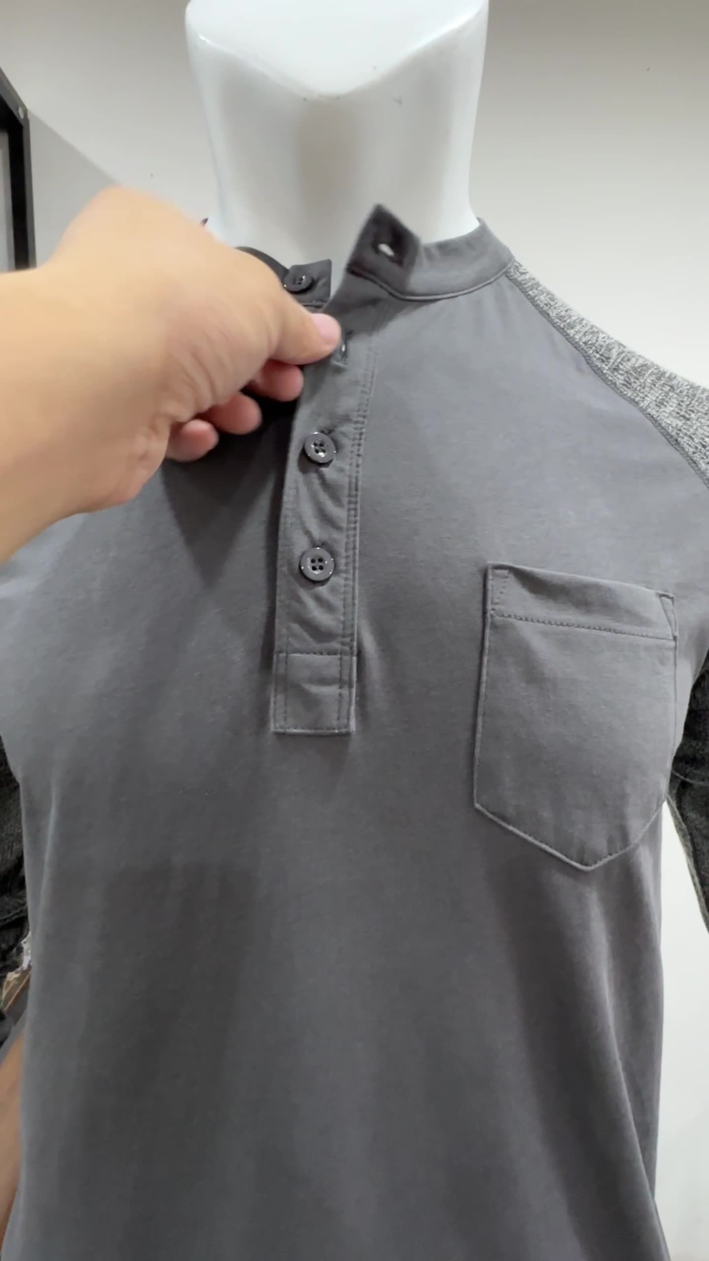 2 Flame Resistant Two tone Henley Shirts Knit top Sweatshirt for Welders, Ironworkers & oil workers T-Shirts