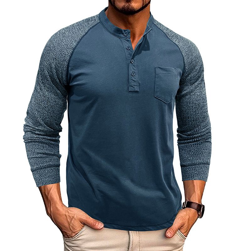 2 Flame Resistant Two tone Henley Shirts Knit top Sweatshirt for Welders, Ironworkers & oil workers T-Shirts