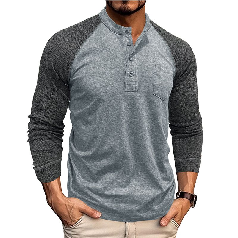 2 Flame Resistant Two tone Henley Shirts Knit top Sweatshirt for Welders, Ironworkers & oil workers T-Shirts