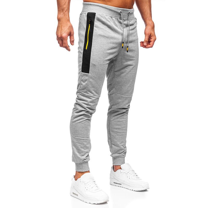 Wholesale Custom Logo Fitness Fleece Cotton Jogging Sweat Pants Men Gym Sports Plain Blank Joggrt Pants With Zipper Pockets Casual