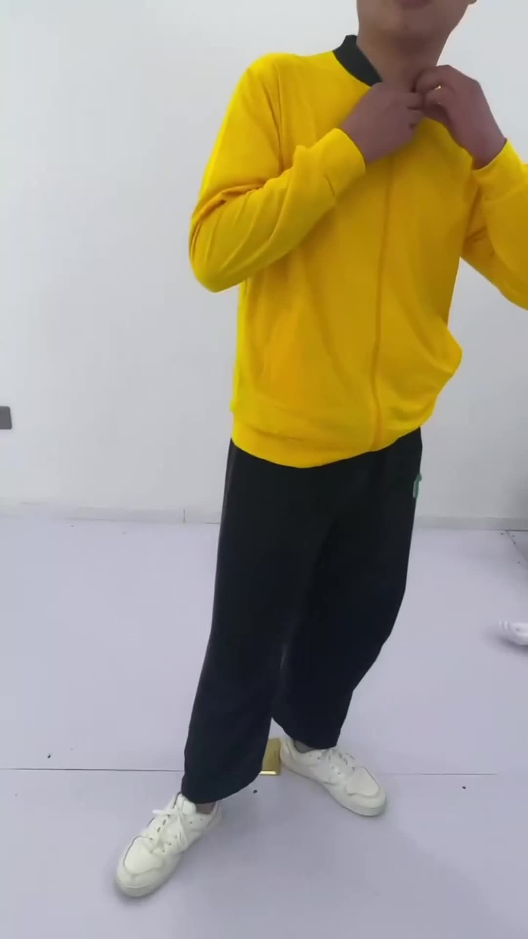 Hot selling men's stand up collar jacket solid color sports casual zipper long sleeved top men's jacket  Coats