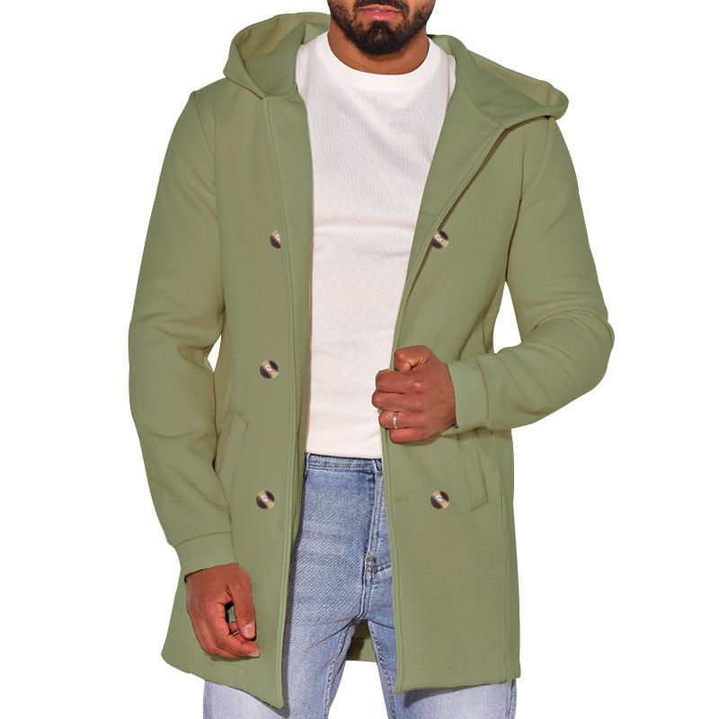 Hot Selling Men s Clothes Casual Solid Color Long Sleeve Basic Hoodies Jacket Coat