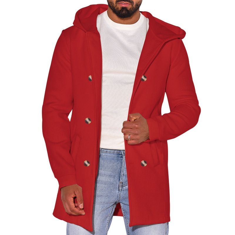 Hot Selling Men s Clothes Casual Solid Color Long Sleeve Basic Hoodies Jacket Coat