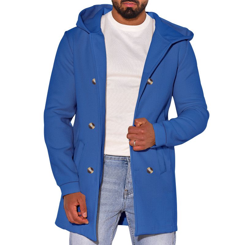 Hot Selling Men s Clothes Casual Solid Color Long Sleeve Basic Hoodies Jacket Coat