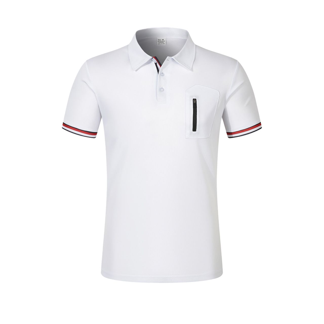Summer Polo Shirt with Button Pocket Men's Athletic Polo Shirt