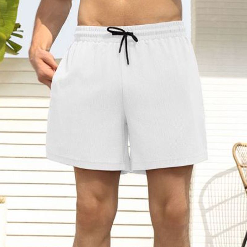 King Mcgreen star Fashion Hip Hop Bottoms Corduroy Threaded Shorts Training Fitness inner lining double layer woven shorts Pants Casual
