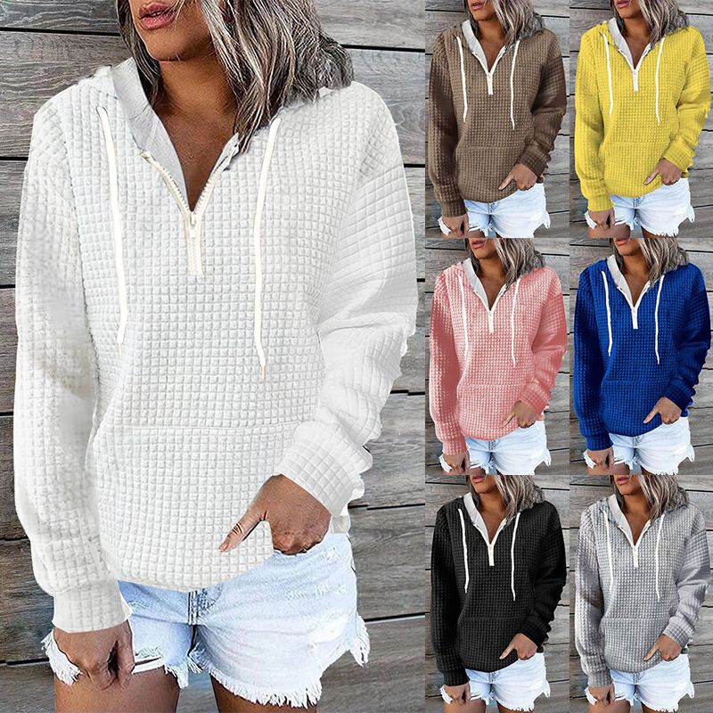hoodie 80% cotton 20% polyester heavyweight fleece plain women hoodies quarter zip hoodies  T-Shirts