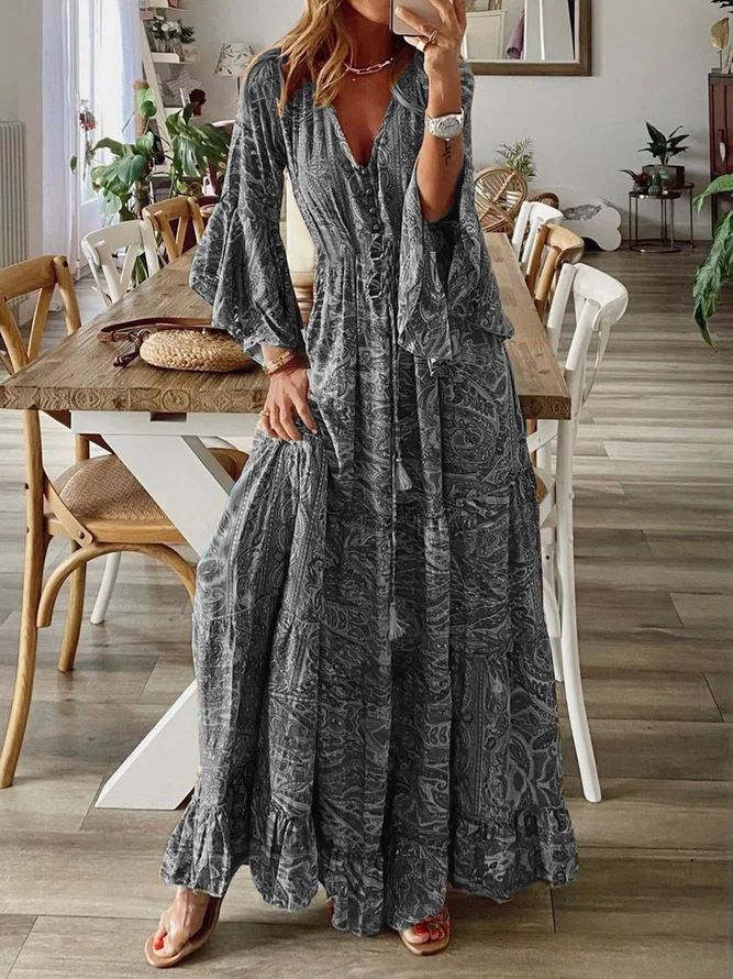 Summer beach wear Indian silk sari maxi dress- ladies long frill dress-wholesale maxi dress