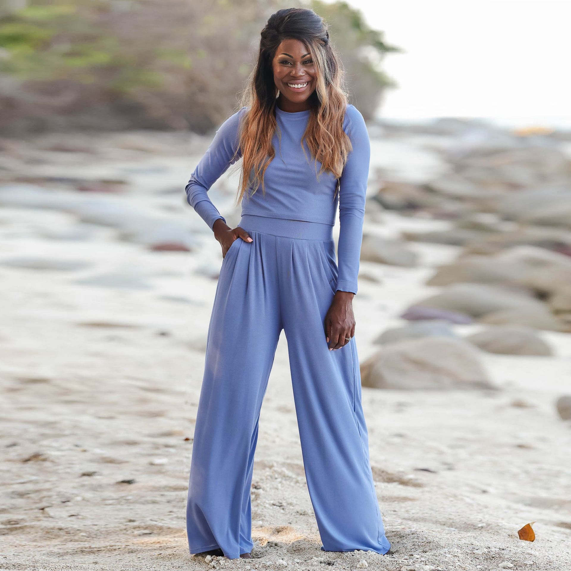 Fashion casual suit new large size short sleeve long pants 2-piece plus size yoga sets women  Two-Piece Outfits