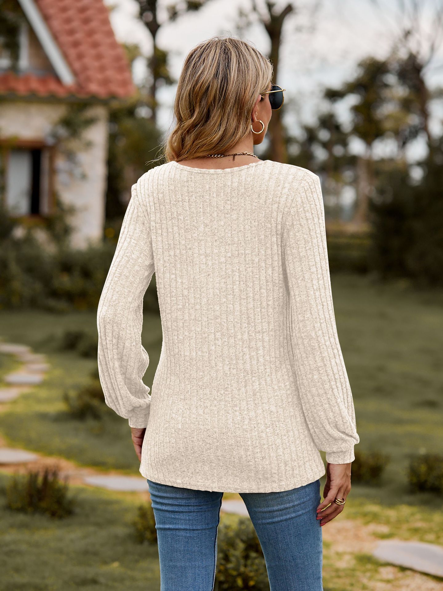 Customized knitted yarn jacquard fabric polyester cotton pit stripe fabric thin and slightly elastic home base fabric  T-Shirts