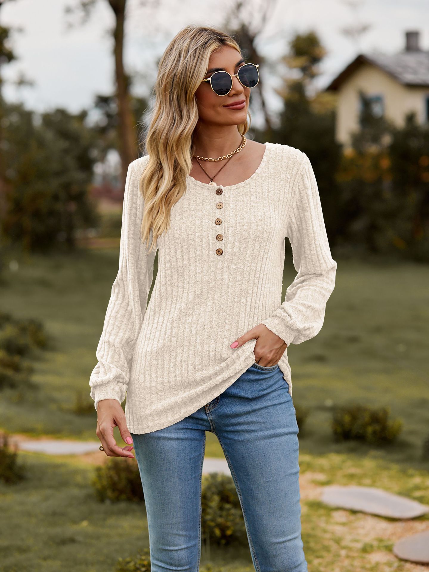 Customized knitted yarn jacquard fabric polyester cotton pit stripe fabric thin and slightly elastic home base fabric  T-Shirts