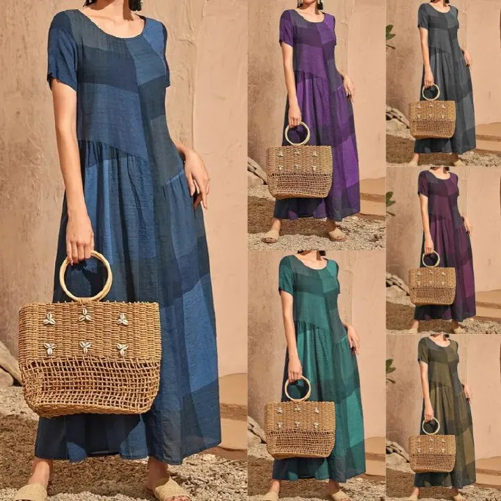 Simple Abaya Design Long Sleeve Pleats Islamic Modern Ethnic Clothing Abaya Muslim Women Dress Islamic Clothing  > Dresses