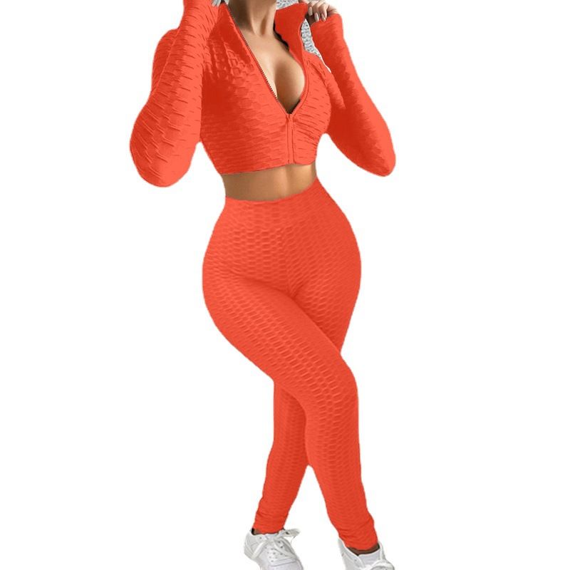 Sportswear Women High Waist Fitness Workout Clothing Two Piece Yoga Sets Biustonosz And Leggins Yoga Set  Two-Piece Outfits