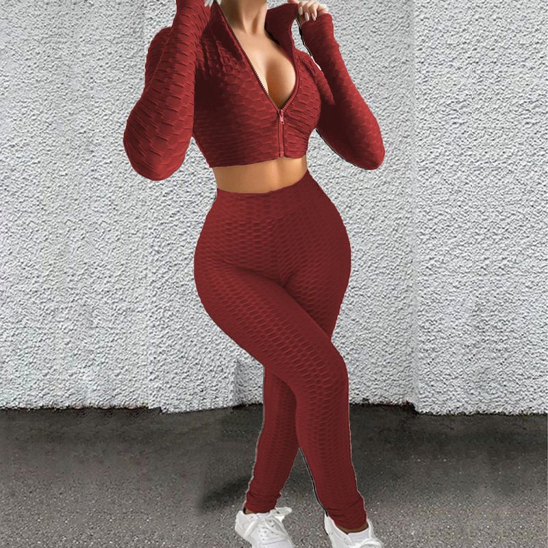 Sportswear Women High Waist Fitness Workout Clothing Two Piece Yoga Sets Biustonosz And Leggins Yoga Set  Two-Piece Outfits