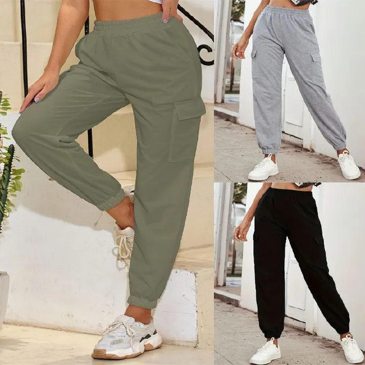 Womens High Waisted Sweatpants Joggers Lightweight Baggy Workout Cargo Pants with Pockets  Pants