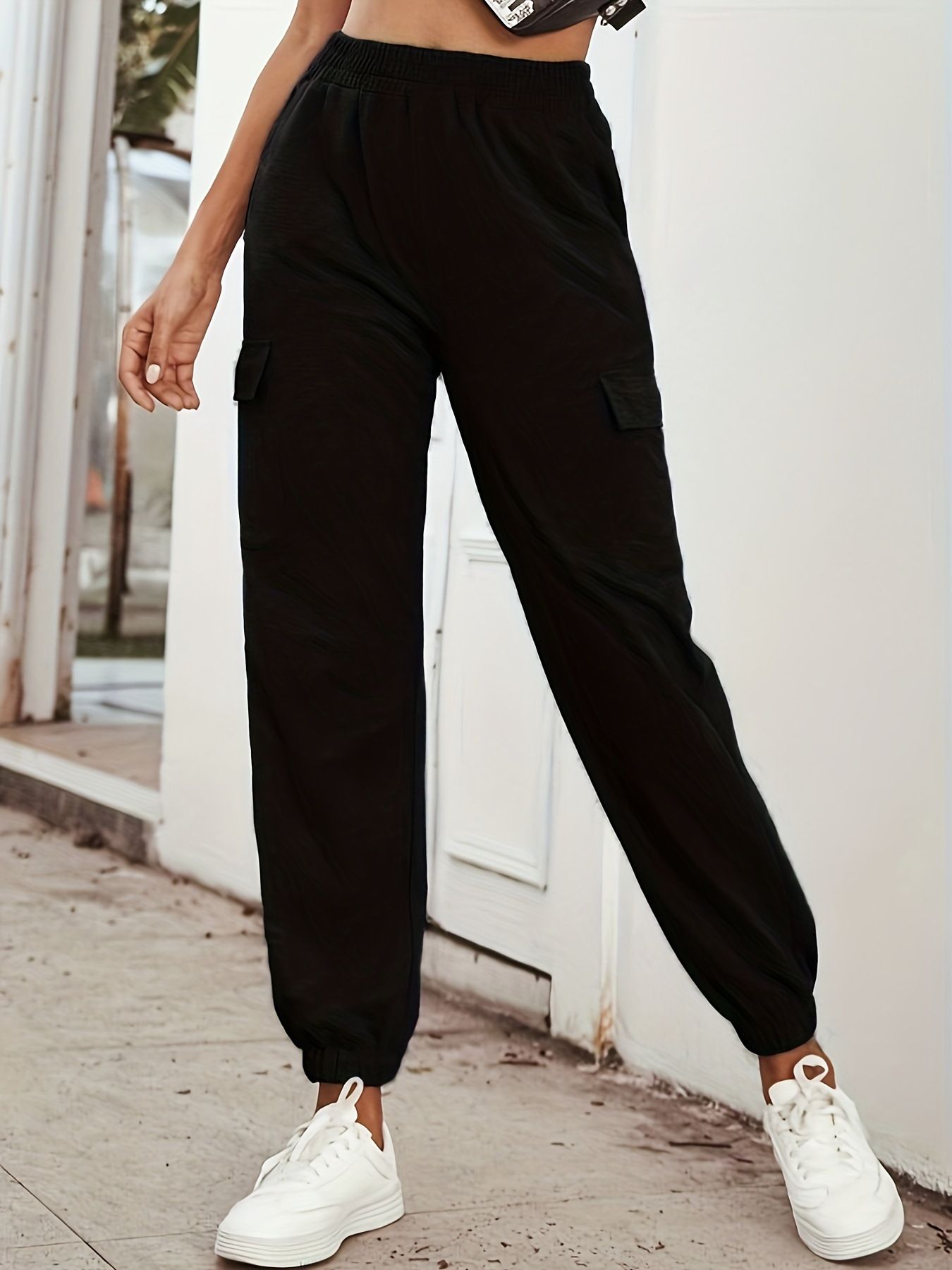 Womens High Waisted Sweatpants Joggers Lightweight Baggy Workout Cargo Pants with Pockets  Pants