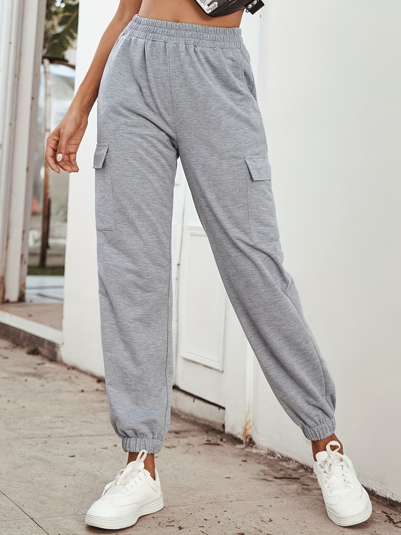 Womens High Waisted Sweatpants Joggers Lightweight Baggy Workout Cargo Pants with Pockets  Pants