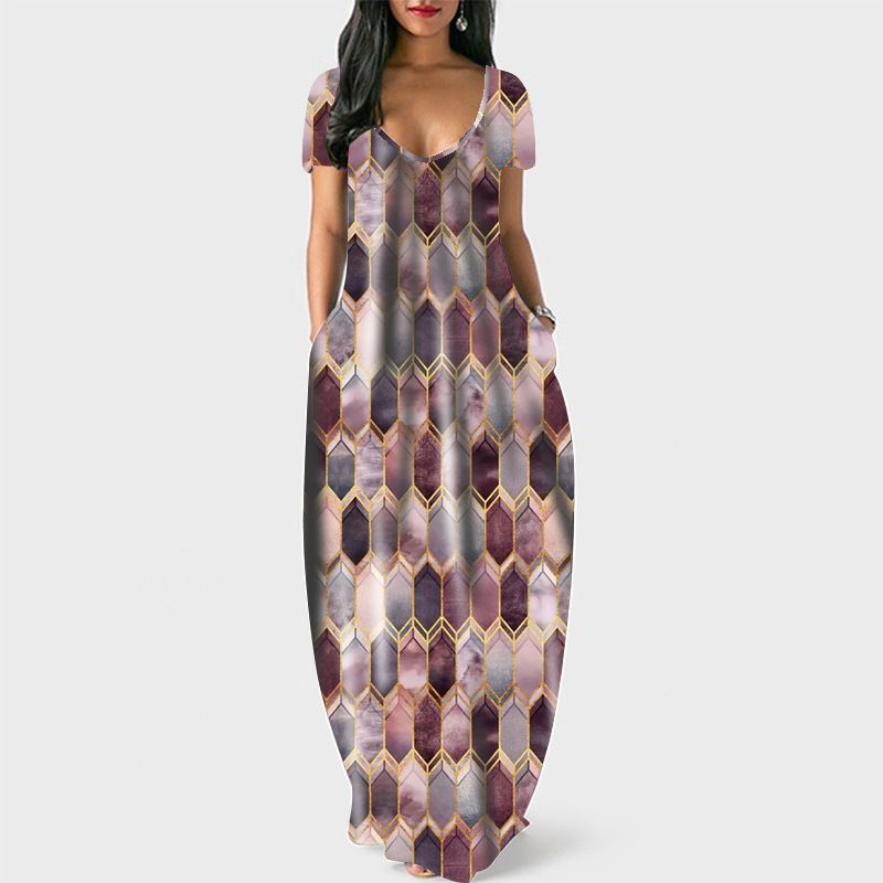 New design summer casual printed pretty figure women long dress sleeveless sling casual plus size lady dress