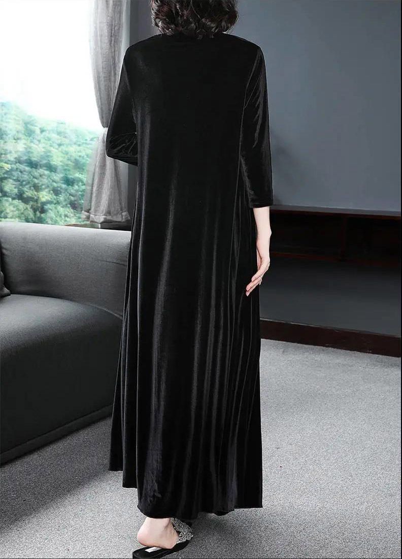 Manufacture velvet elegant maxi women winter dresses long sleeve turkey winter dresses women > Dresses