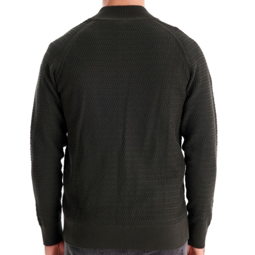 Knitted Mens Cardigan Cotton High Quality Button Mock Neck Sweater for Men New Winter Fashion Designer Cardigans Men  Coats