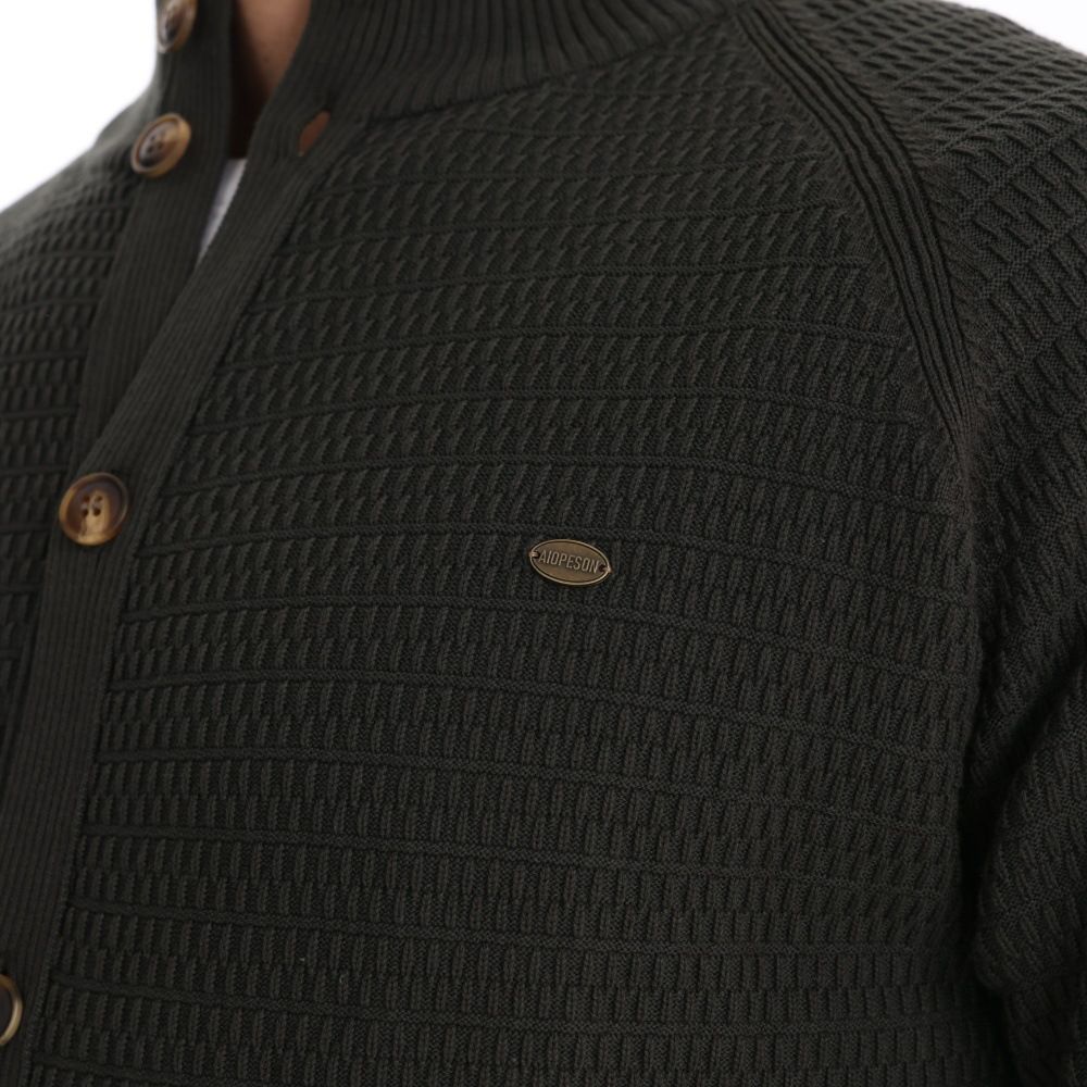 Autumn and winter new trend solid color cardigan men's sweater business high-quality versatile sweater knitted sweater