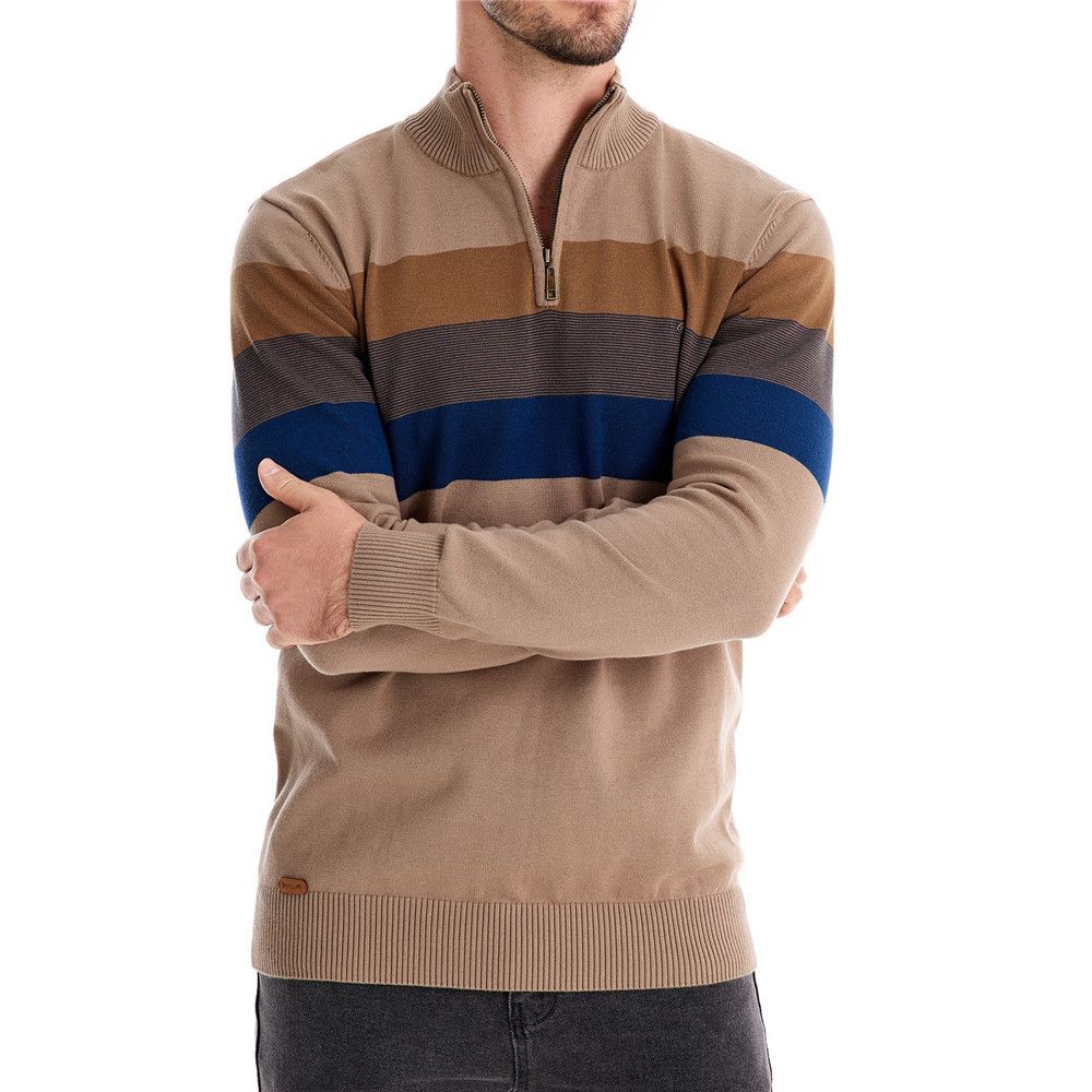 Autumn And Winter Fashion New Men's Stand Collar Men's Sweater Pullover Sweater