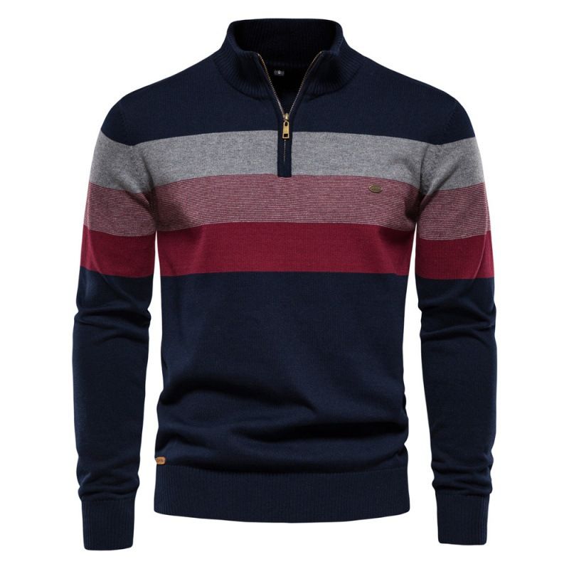 Autumn And Winter Fashion New Men's Stand Collar Men's Sweater Pullover Sweater