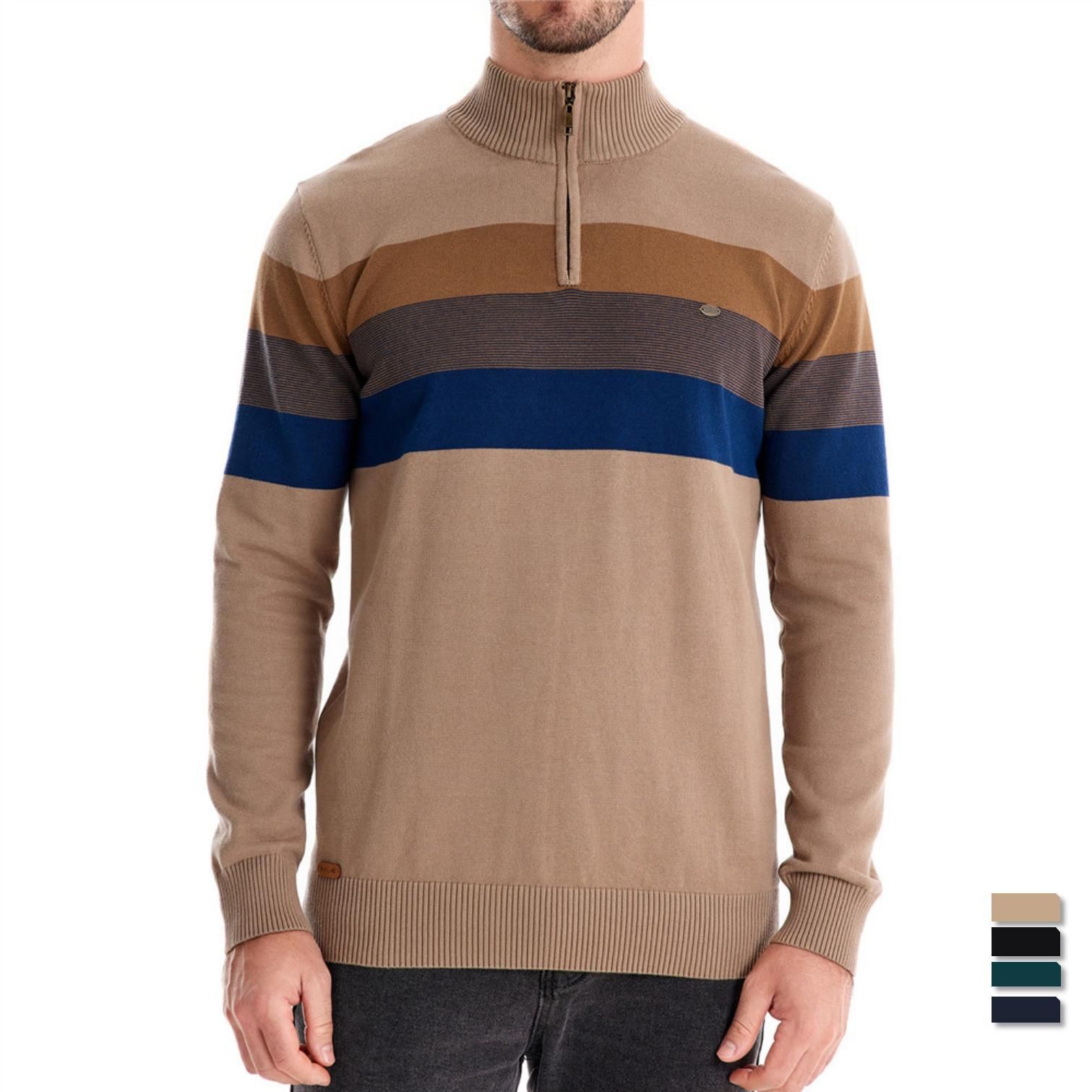 Autumn And Winter Fashion New Men's Stand Collar Men's Sweater Pullover Sweater