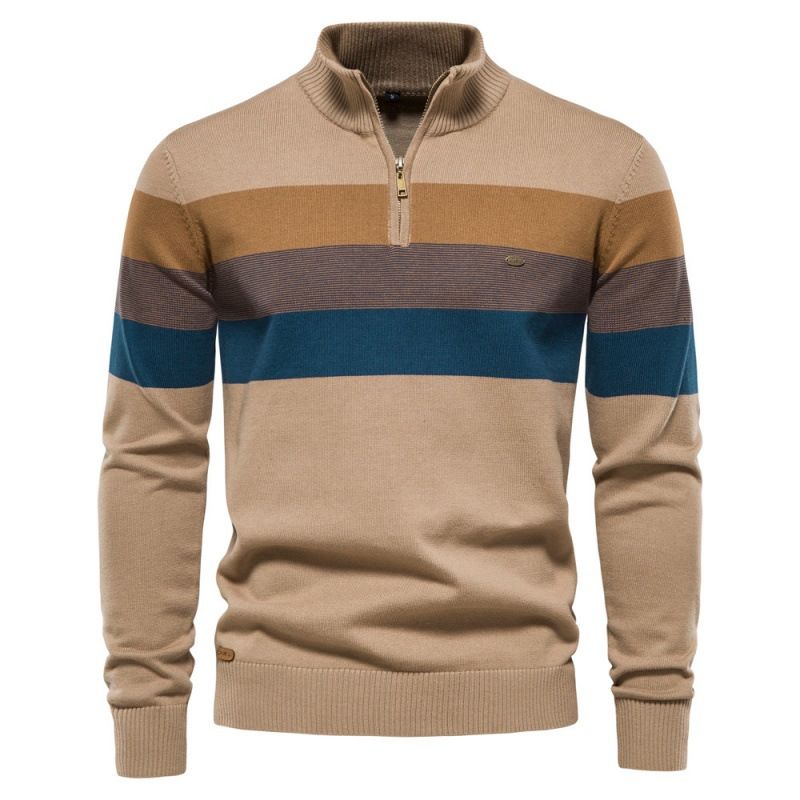 Autumn And Winter Fashion New Men's Stand Collar Men's Sweater Pullover Sweater