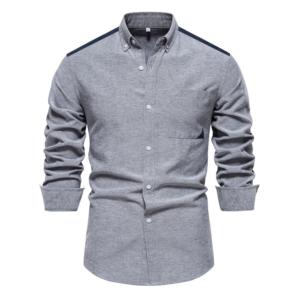 Trend Products Spring Casual Designer Clothes Cotton Blouse Long Sleeve Oxford Shirt For Men  Shirts
