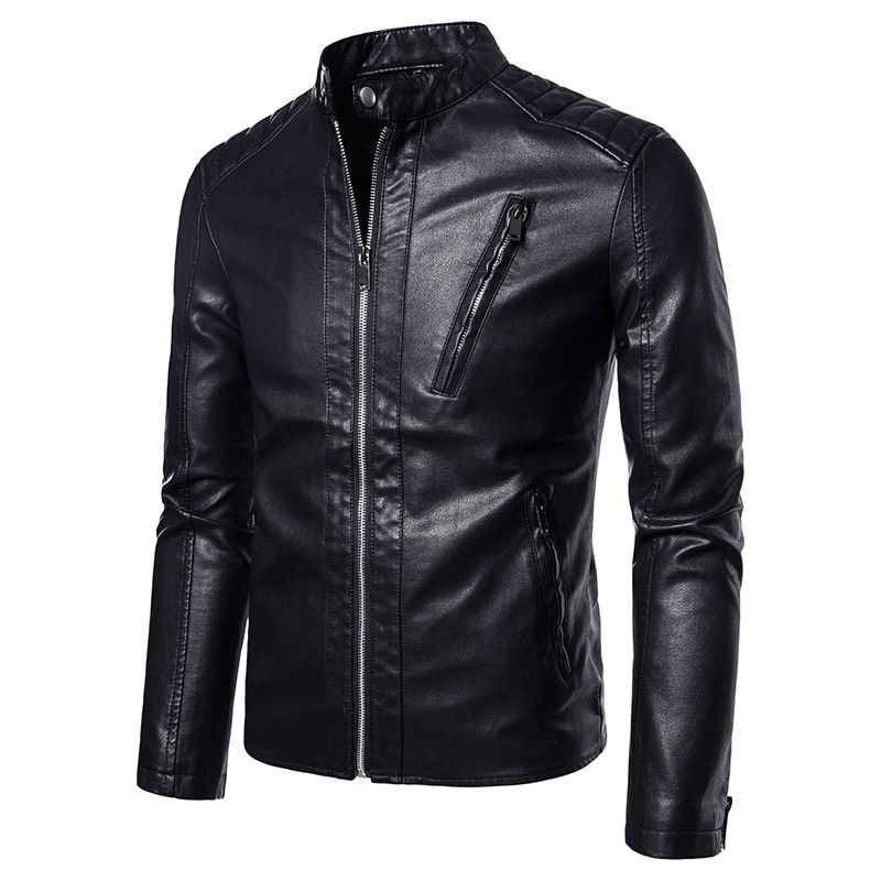 High Quality PU Leather Jackets Slim Moto Jacket for Men Jackets & Coats