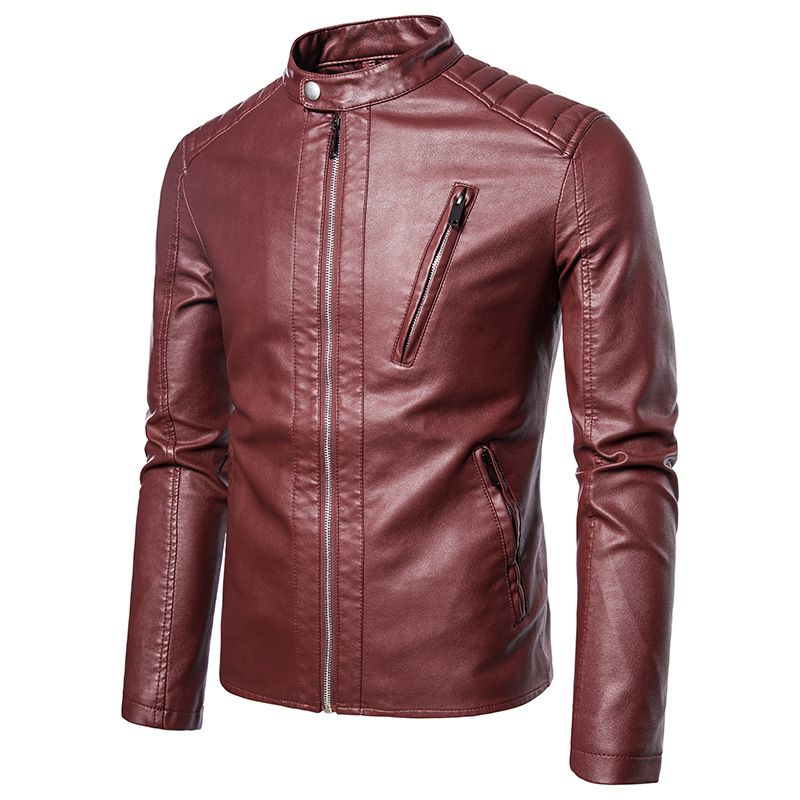 High Quality PU Leather Jackets Slim Moto Jacket for Men Jackets & Coats