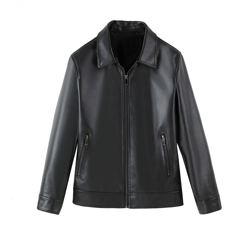 Customized Outdoor Smooth Monochrome Waterproof Men Leather Jacket breathable quick dry men's leather jackets Coats