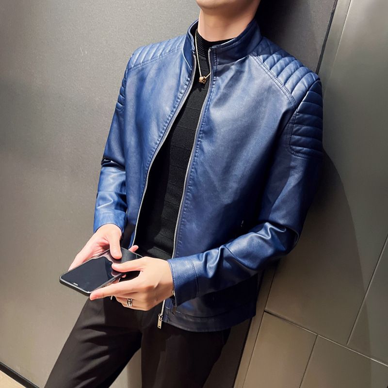 Men's Faux Leather Motorbike Biker Riding Jacket Motorcycle Racing Jacket For Men Riding Coats