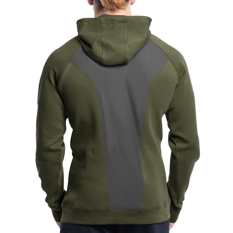 Men's Blank Sports Hoodie Polyester Fleece Pullover 1/4 Quater Zip Hooded Sweatshirt For Men  Coats