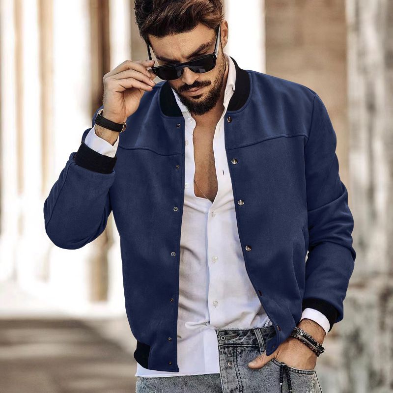 Men's Hot Suede Jackets Custom Winter Windbreaker Coat Wholesale Oversized Men Bomber Jacket  Coats