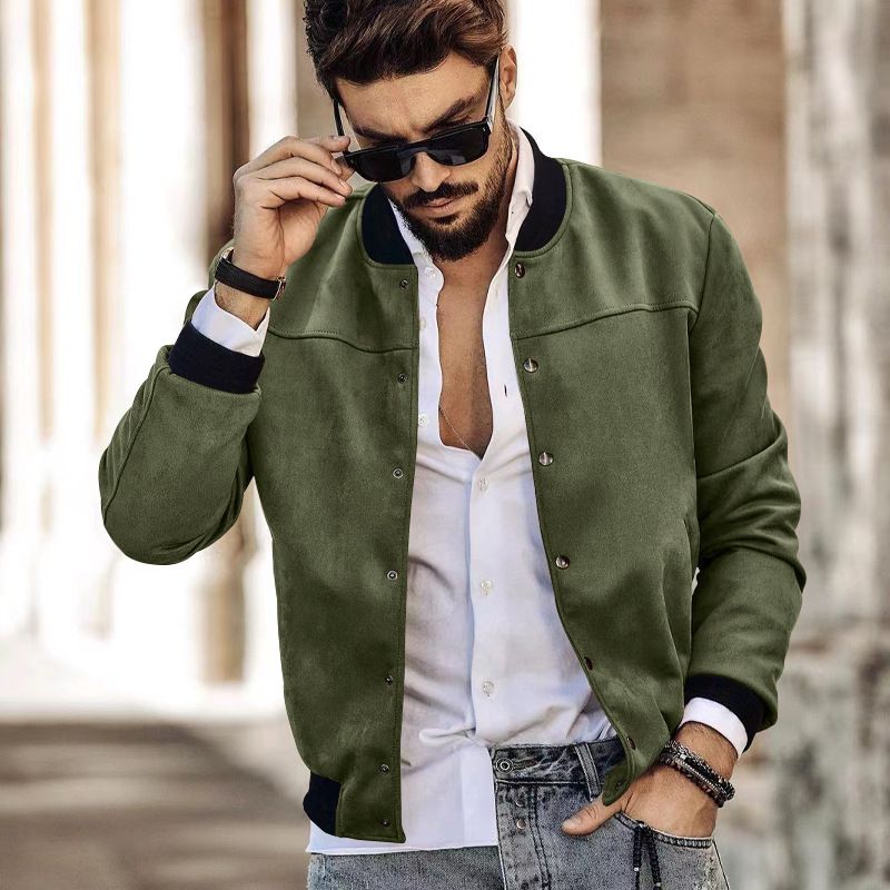 Men's Hot Suede Jackets Custom Winter Windbreaker Coat Wholesale Oversized Men Bomber Jacket  Coats