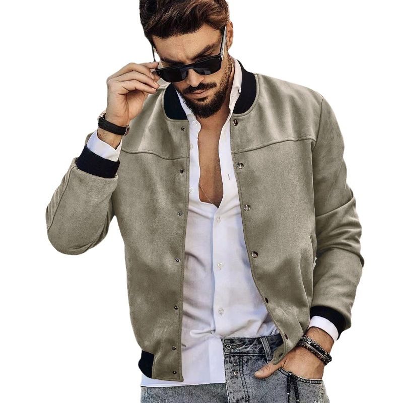 Men's Hot Suede Jackets Custom Winter Windbreaker Coat Wholesale Oversized Men Bomber Jacket  Coats